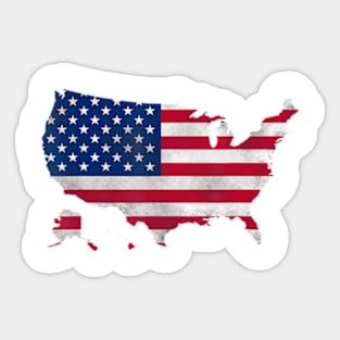 American Flag Red White And Blue Stars And Stripes Sticker